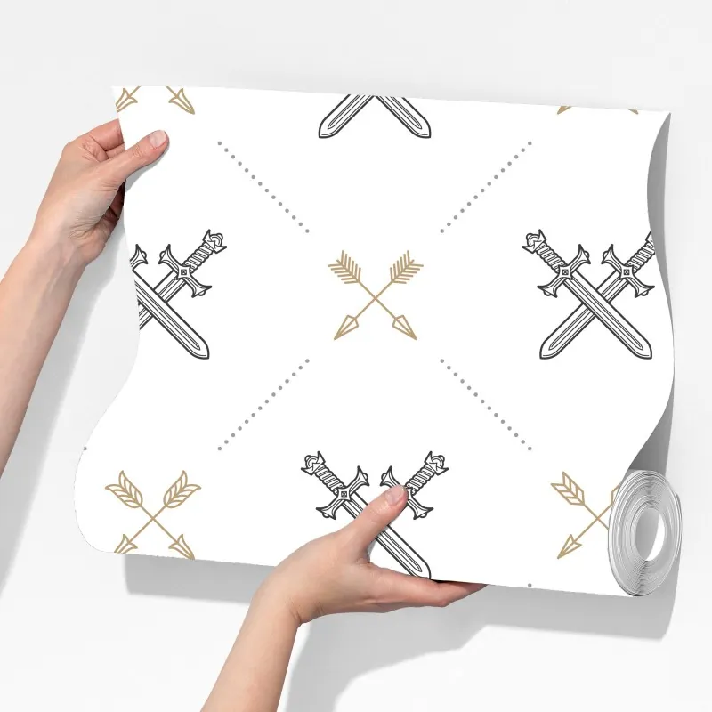 Fototapeta wzór z połączonymi mieczami i strzałami – Wallissimo® Fototapeta wzór z połączonymi mieczami i strzałami – Wallissimo®