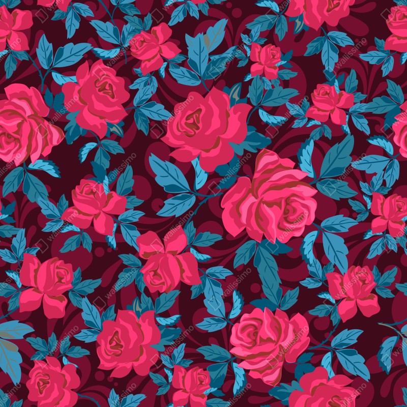 Fototapeta vintage wzór różany w odcieniach różu – Wallissimo® Fototapeta vintage wzór różany w odcieniach różu – Wallissimo®