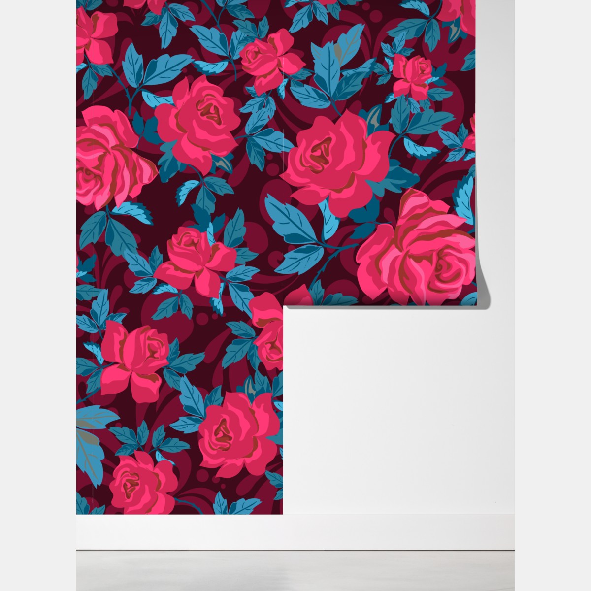 Fototapeta vintage wzór różany w odcieniach różu – Wallissimo® Fototapeta vintage wzór różany w odcieniach różu – Wallissimo®