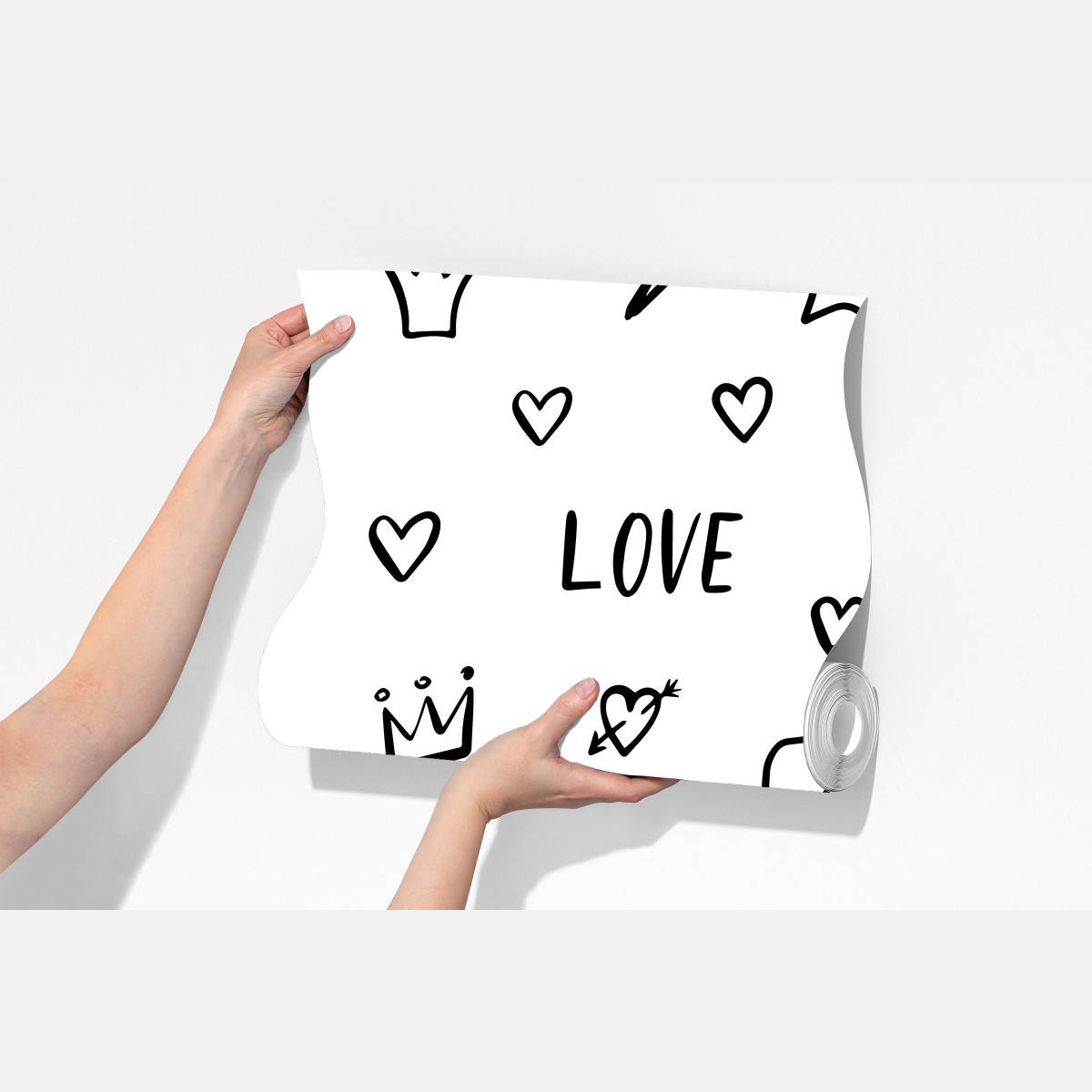 Fototapeta zabawny wzór doodli z sercami i gwiazdkami – Wallissimo® Fototapeta zabawny wzór doodli z sercami i gwiazdkami – Wallissimo®