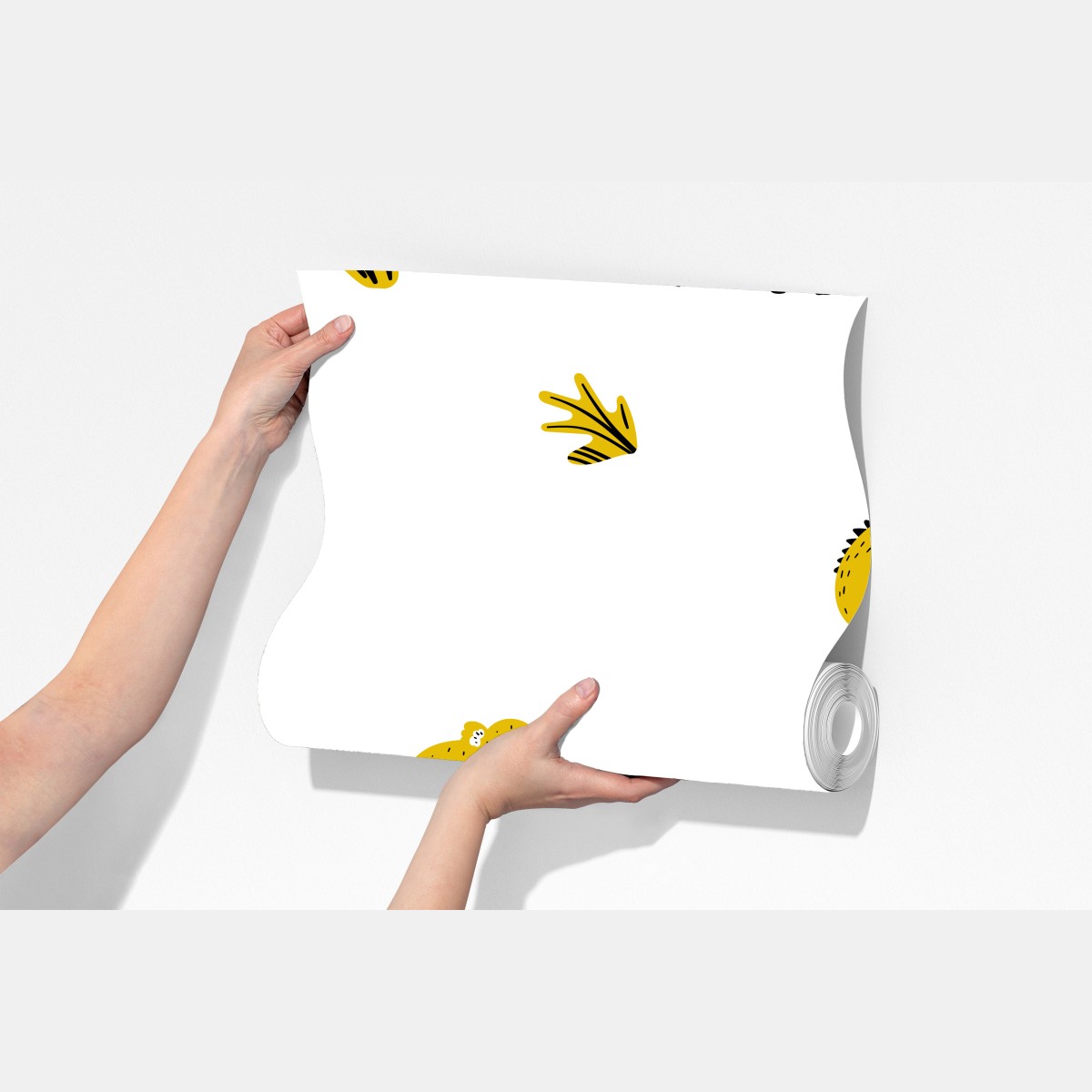 Fototapeta zabawny żółty wzór z dzikimi zwierzętami – Wallissimo® Fototapeta zabawny żółty wzór z dzikimi zwierzętami – Wallissimo®