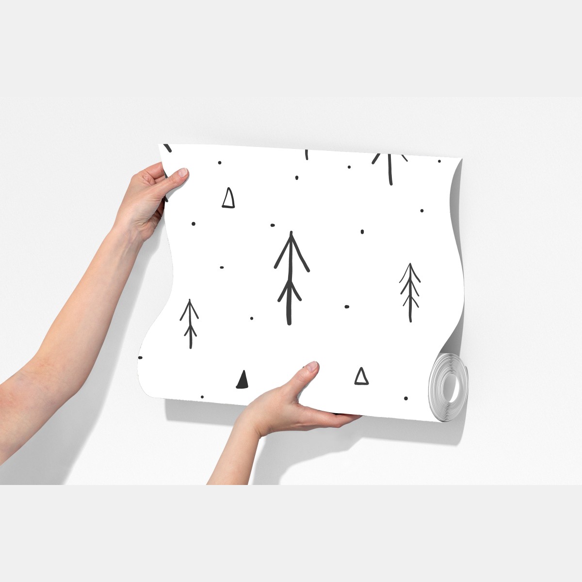 Fototapeta minimalistyczny wzór z ręcznie rysowanymi drzewami – Wallissimo® Fototapeta minimalistyczny wzór z ręcznie rysowanymi drzewami – Wallissimo®