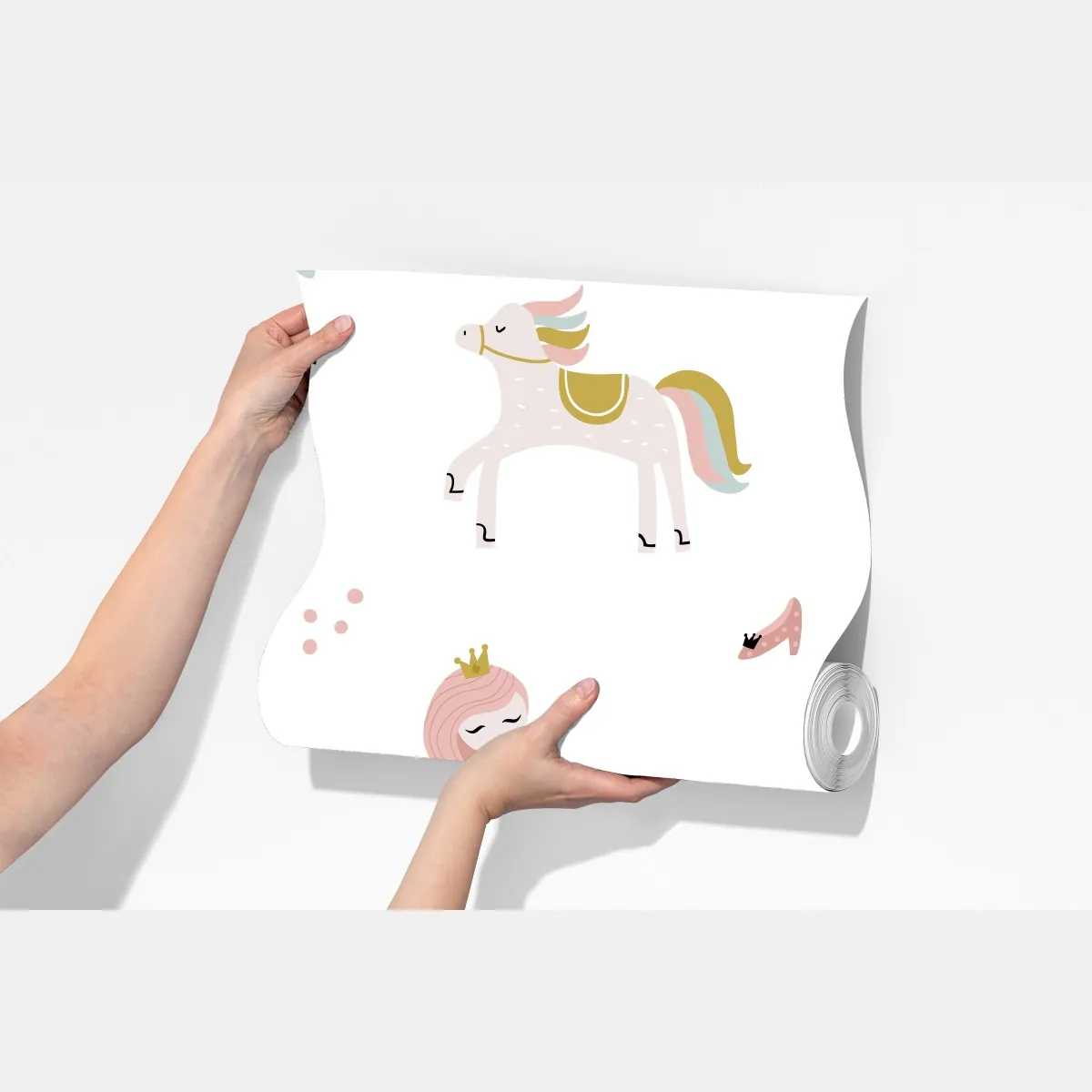 Fototapeta pastelowy wzór księżniczki do pokoju dziecięcego – Wallissimo® Fototapeta pastelowy wzór księżniczki do pokoju dziecięcego – Wallissimo®