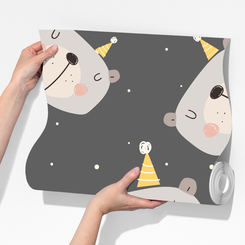 Fototapeta pastelowe śpiące misie wzór do pokoju dziecięcego – Wallissimo® Fototapeta pastelowe śpiące misie wzór do pokoju dziecięcego – Wallissimo®