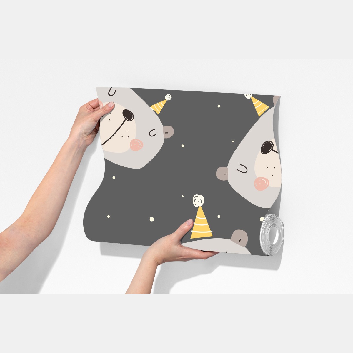 Fototapeta pastelowe śpiące misie wzór do pokoju dziecięcego – Wallissimo® Fototapeta pastelowe śpiące misie wzór do pokoju dziecięcego – Wallissimo®