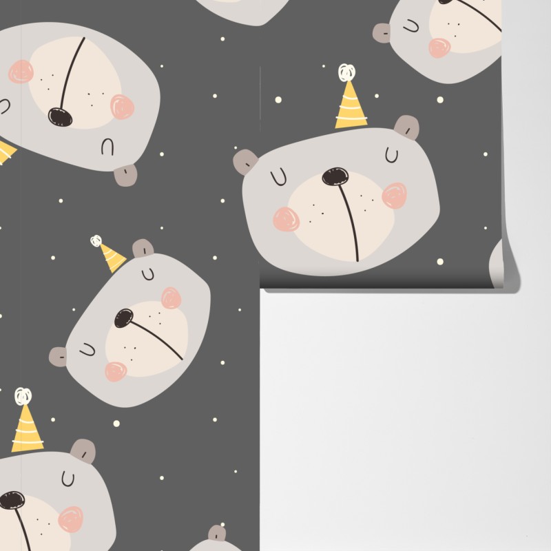 Fototapeta pastelowe śpiące misie wzór do pokoju dziecięcego – Wallissimo® Fototapeta pastelowe śpiące misie wzór do pokoju dziecięcego – Wallissimo®