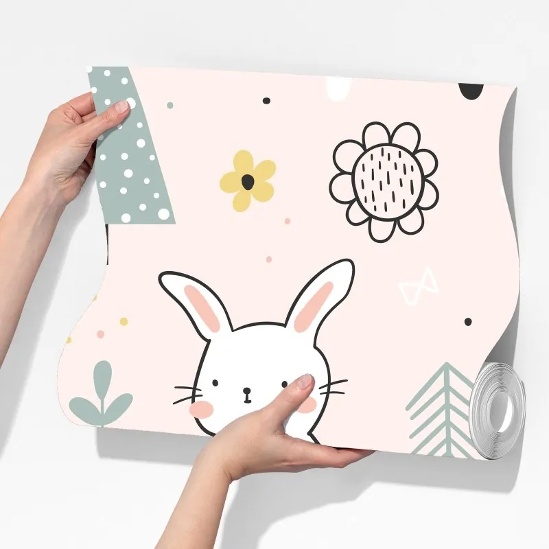 Fototapeta wesoły wzór z zajączkami do pokoju dziecięcego – Wallissimo® Fototapeta wesoły wzór z zajączkami do pokoju dziecięcego – Wallissimo®