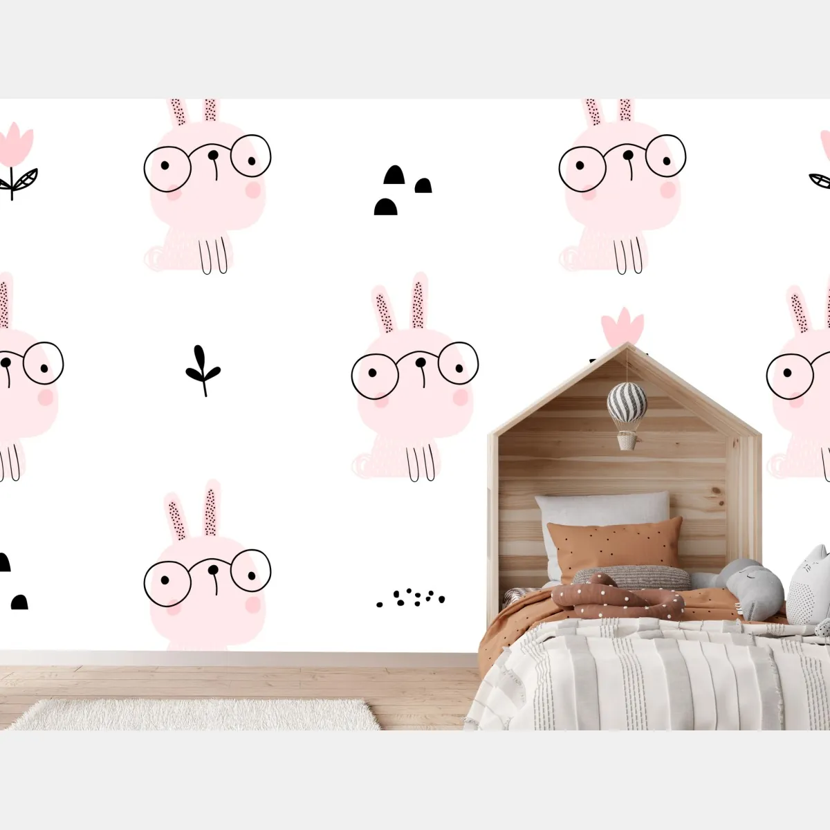 Fototapeta uroczy różowy wzór króliczka do pokoju dziecięcego – Wallissimo® Fototapeta uroczy różowy wzór króliczka do pokoju dziecięcego – Wallissimo®
