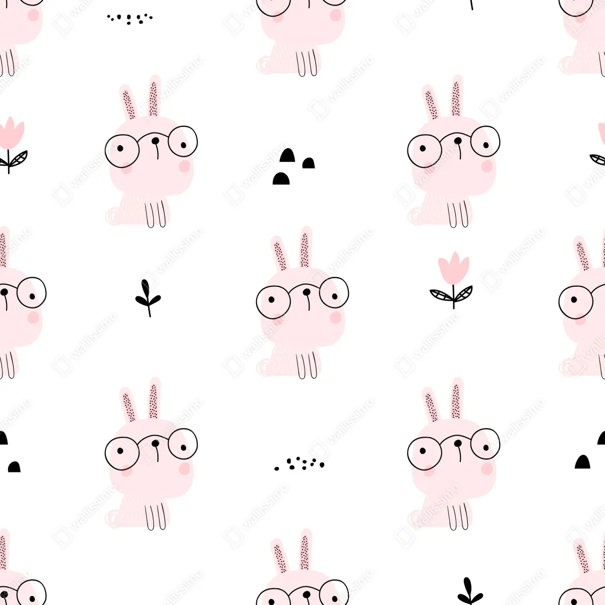 Fototapeta uroczy różowy wzór króliczka do pokoju dziecięcego – Wallissimo® Fototapeta uroczy różowy wzór króliczka do pokoju dziecięcego – Wallissimo®