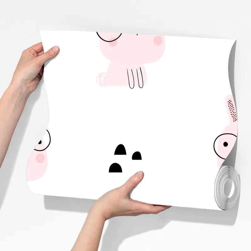 Fototapeta uroczy różowy wzór króliczka do pokoju dziecięcego – Wallissimo® Fototapeta uroczy różowy wzór króliczka do pokoju dziecięcego – Wallissimo®