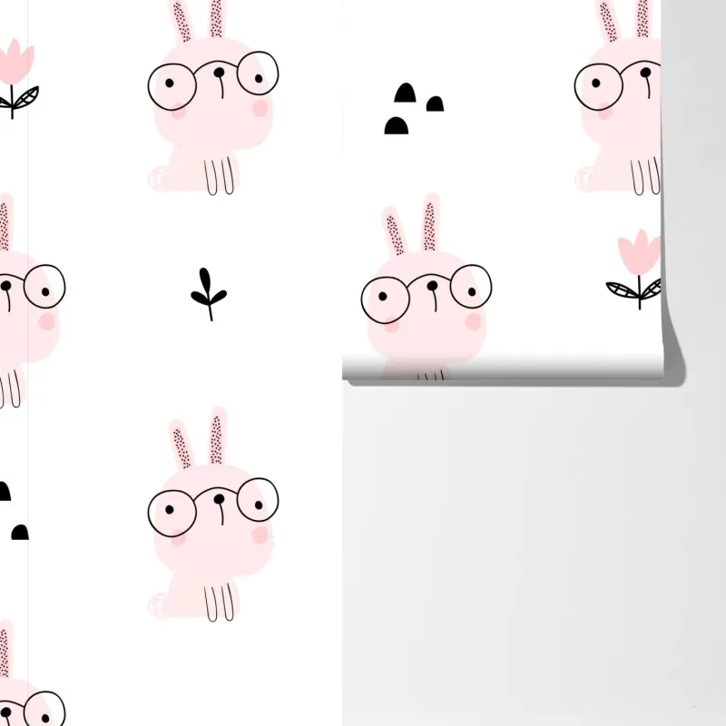 Fototapeta uroczy różowy wzór króliczka do pokoju dziecięcego – Wallissimo® Fototapeta uroczy różowy wzór króliczka do pokoju dziecięcego – Wallissimo®