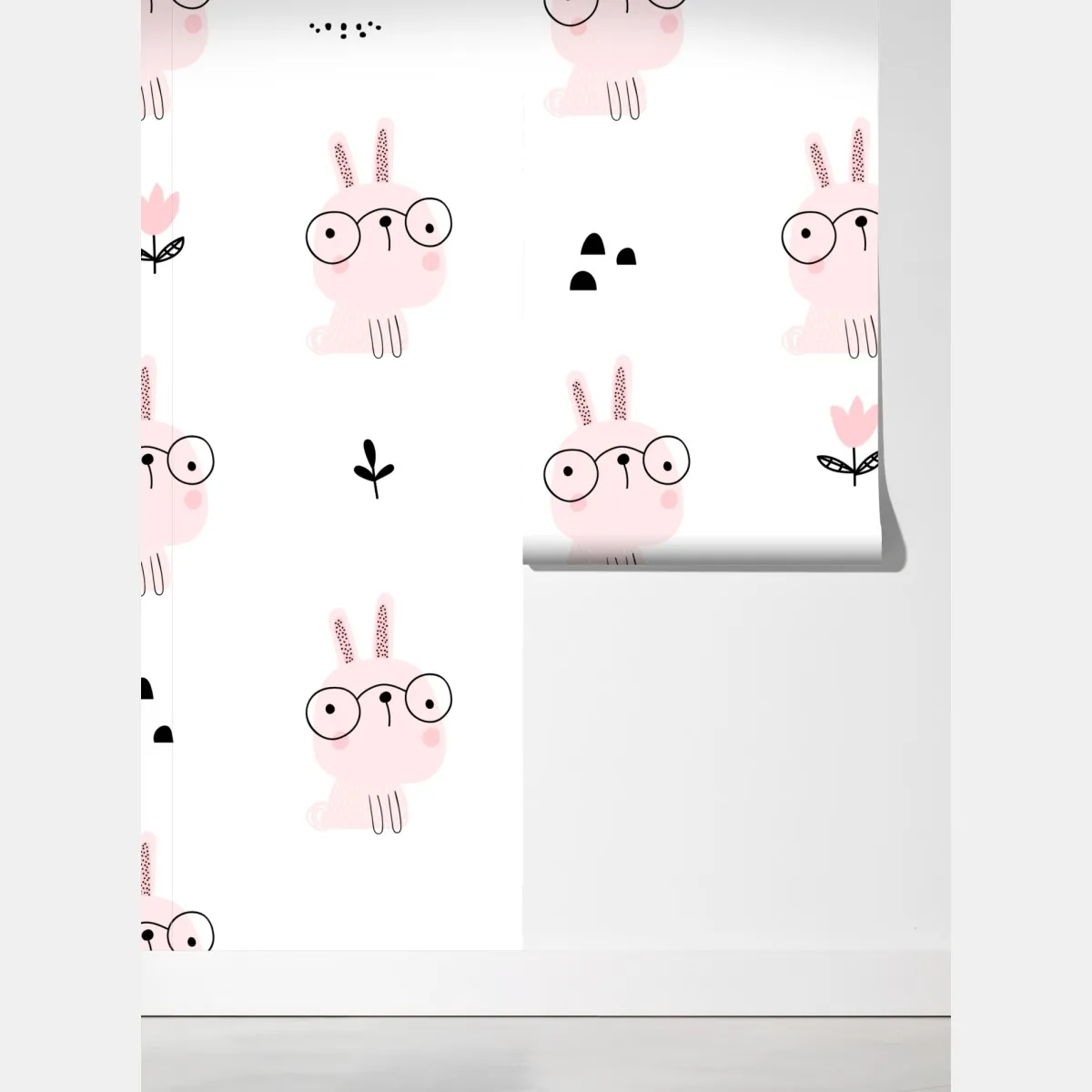 Fototapeta uroczy różowy wzór króliczka do pokoju dziecięcego – Wallissimo® Fototapeta uroczy różowy wzór króliczka do pokoju dziecięcego – Wallissimo®