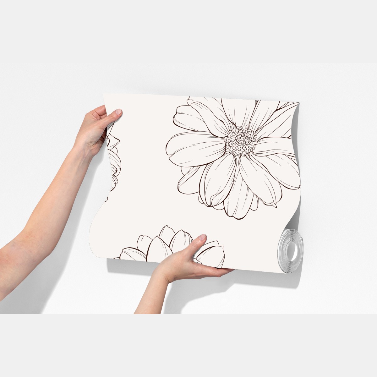 Fototapeta delikatny wzór kwiatowy w odcieniach beżu – Wallissimo® Fototapeta delikatny wzór kwiatowy w odcieniach beżu – Wallissimo®