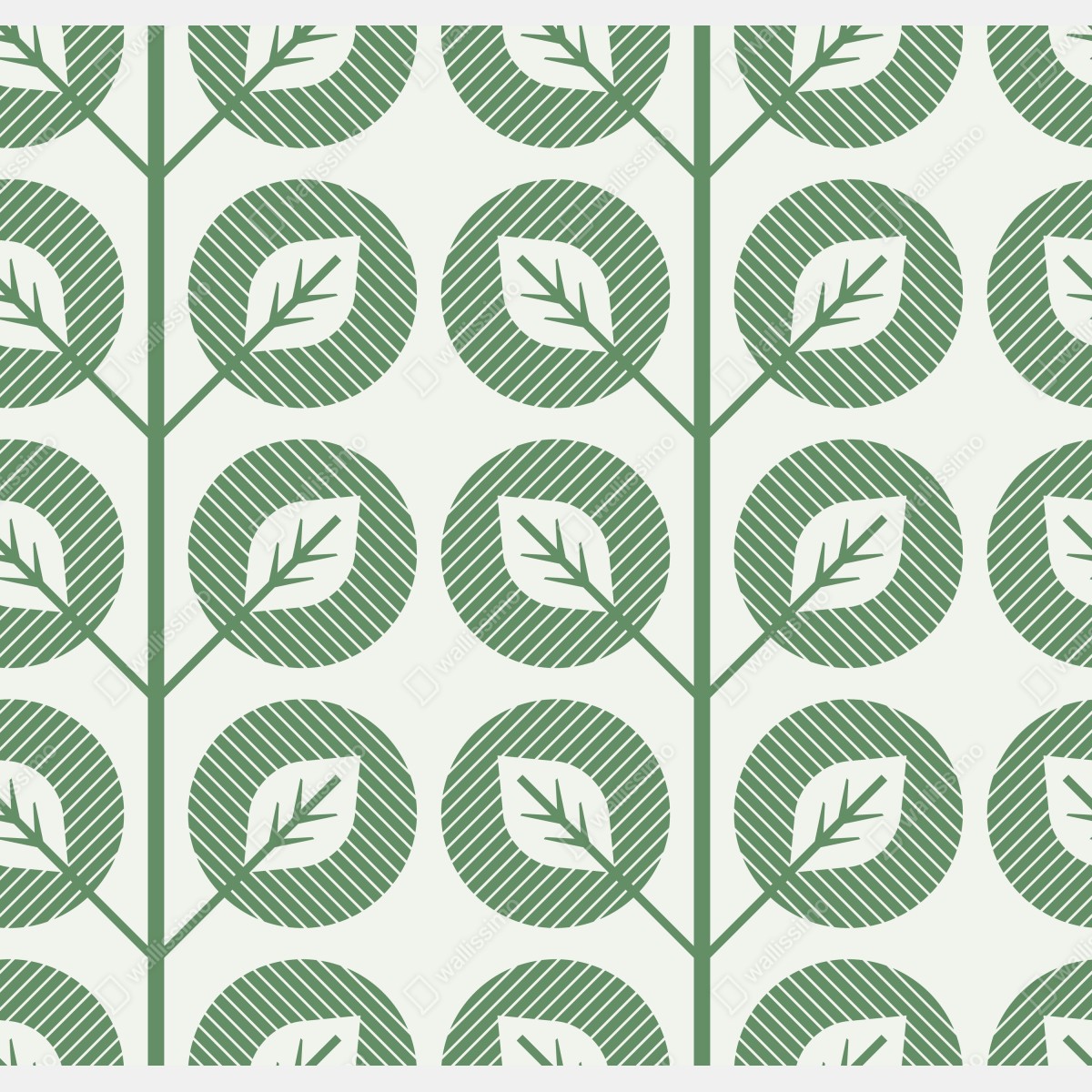 Fototapeta zielony geometryczny wzór liści – Wallissimo® Fototapeta zielony geometryczny wzór liści – Wallissimo®