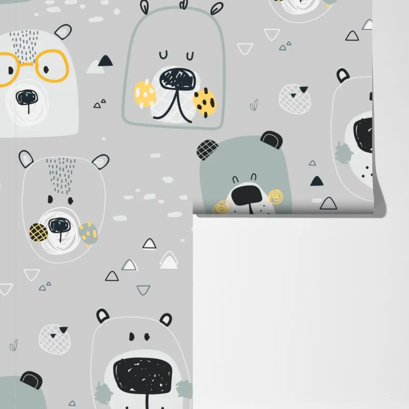 Fototapeta wzór z zabawnymi misiami do pokoju dziecięcego – Wallissimo® Fototapeta wzór z zabawnymi misiami do pokoju dziecięcego – Wallissimo®