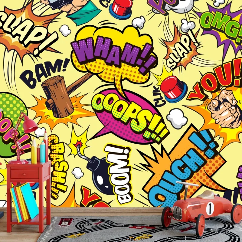 Fototapeta retro kolaż komiksowy w stylu pop-art