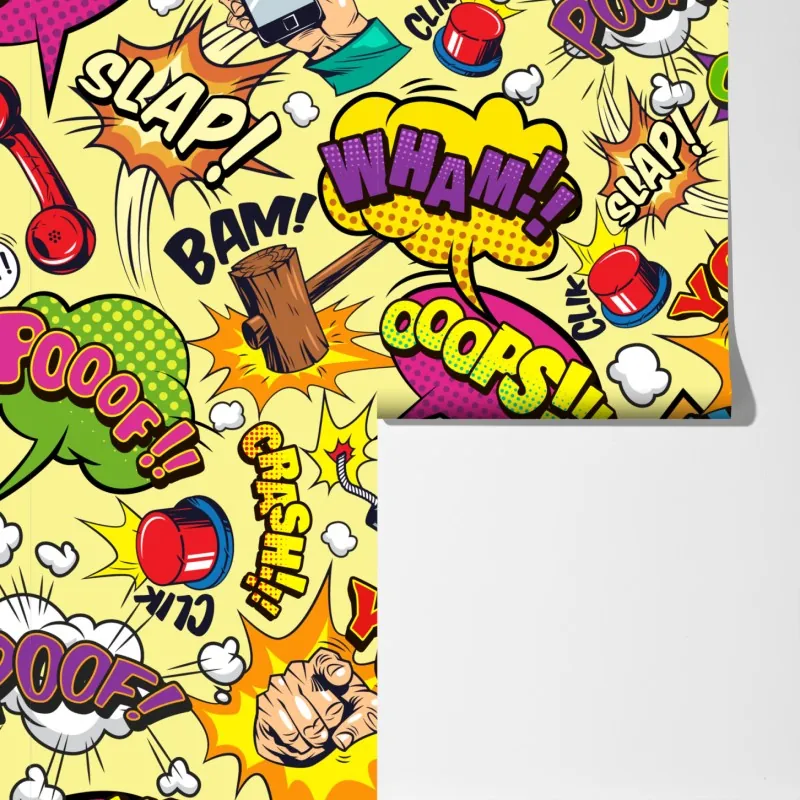 Fototapeta retro kolaż komiksowy w stylu pop-art – Wallissimo® Fototapeta retro kolaż komiksowy w stylu pop-art – Wallissimo®