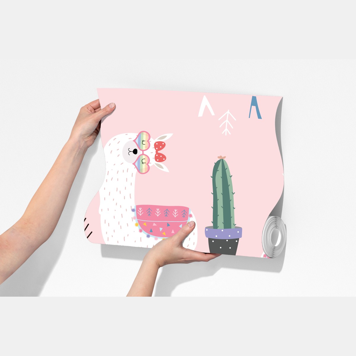 Fototapeta uroczy pastelowy wzór z lamami – Wallissimo® Fototapeta uroczy pastelowy wzór z lamami – Wallissimo®