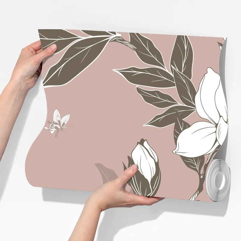 Fototapeta delikatny wzór z magnoliami – Wallissimo® Fototapeta delikatny wzór z magnoliami – Wallissimo®