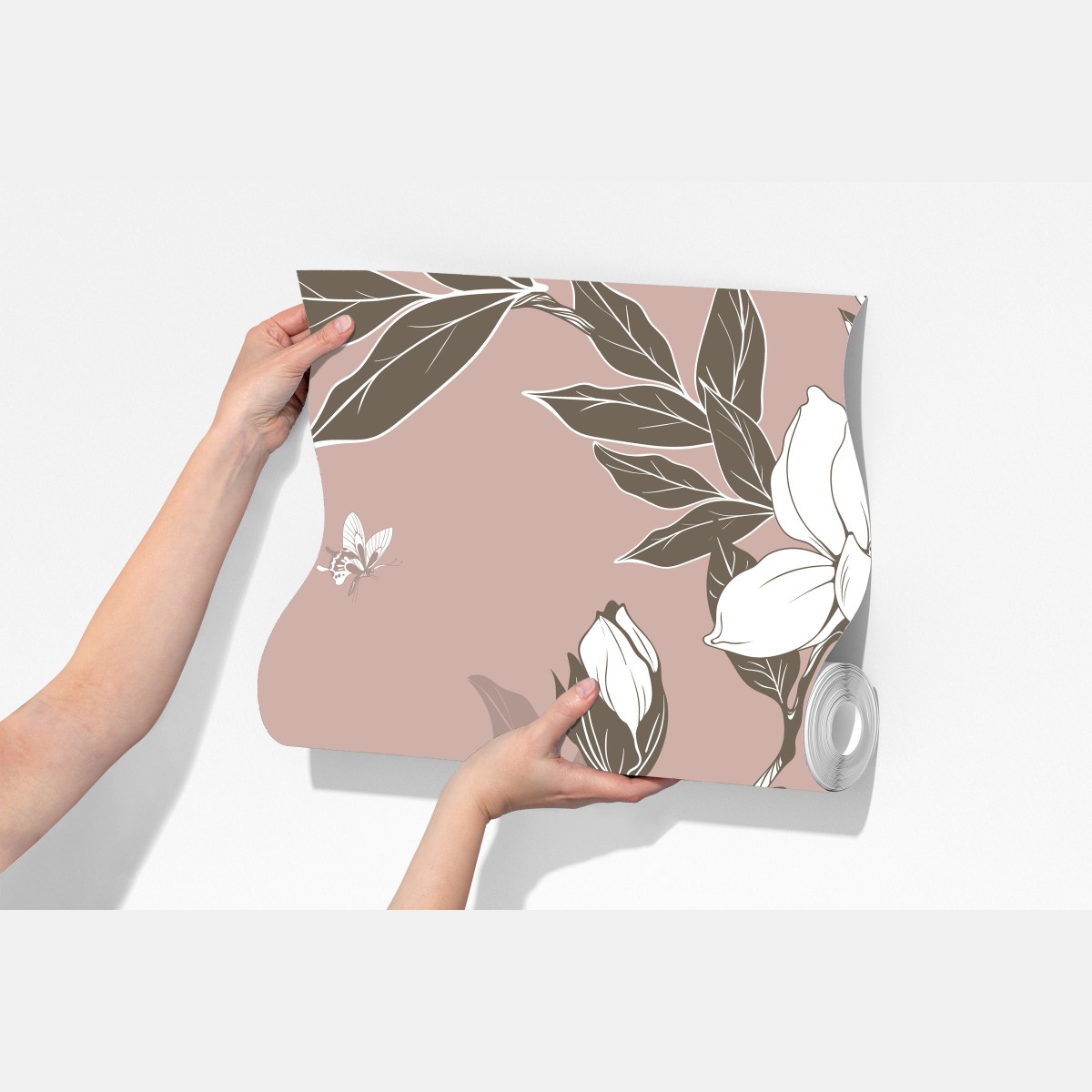 Fototapeta delikatny wzór z magnoliami – Wallissimo® Fototapeta delikatny wzór z magnoliami – Wallissimo®