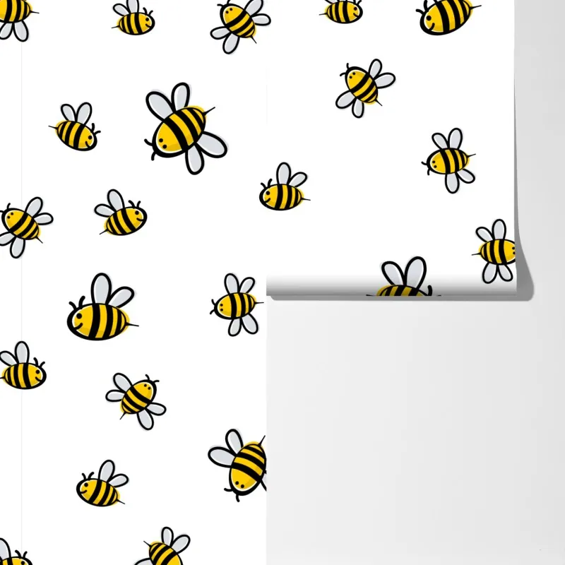 Fototapeta wesoły wzór z pszczołami do pokoju dziecięcego – Wallissimo® Fototapeta wesoły wzór z pszczołami do pokoju dziecięcego – Wallissimo®