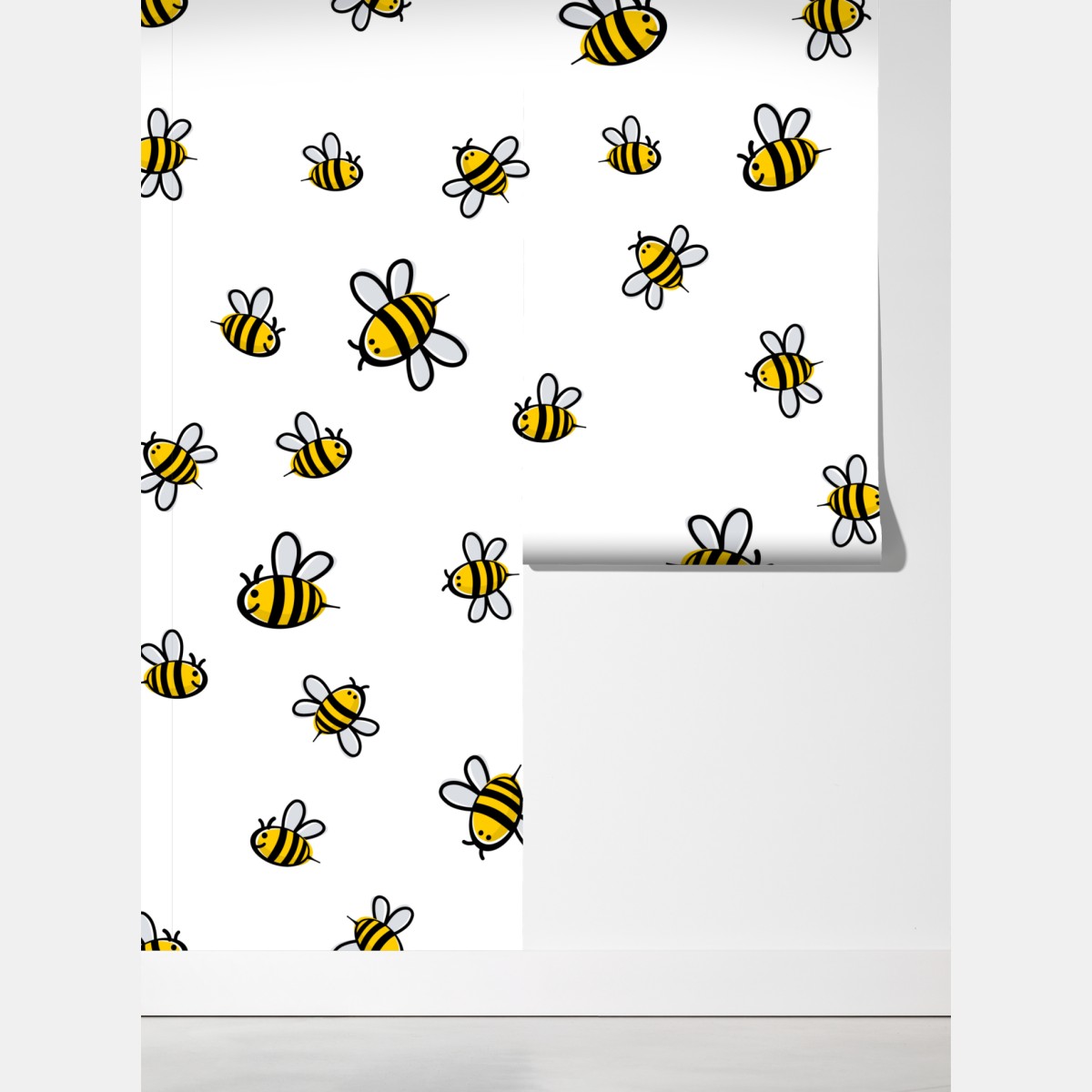 Fototapeta wesoły wzór z pszczołami do pokoju dziecięcego – Wallissimo® Fototapeta wesoły wzór z pszczołami do pokoju dziecięcego – Wallissimo®