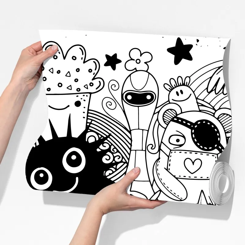 Fototapeta zabawny rysunek z potworami – Wallissimo® Fototapeta zabawny rysunek z potworami – Wallissimo®