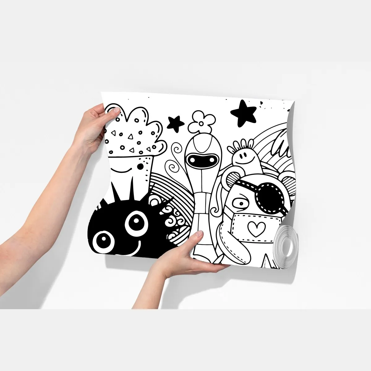 Fototapeta zabawny rysunek z potworami – Wallissimo® Fototapeta zabawny rysunek z potworami – Wallissimo®