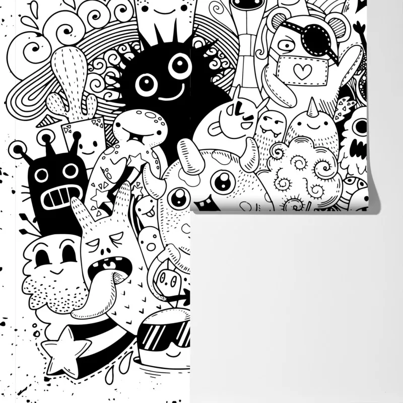 Fototapeta zabawny rysunek z potworami – Wallissimo® Fototapeta zabawny rysunek z potworami – Wallissimo®