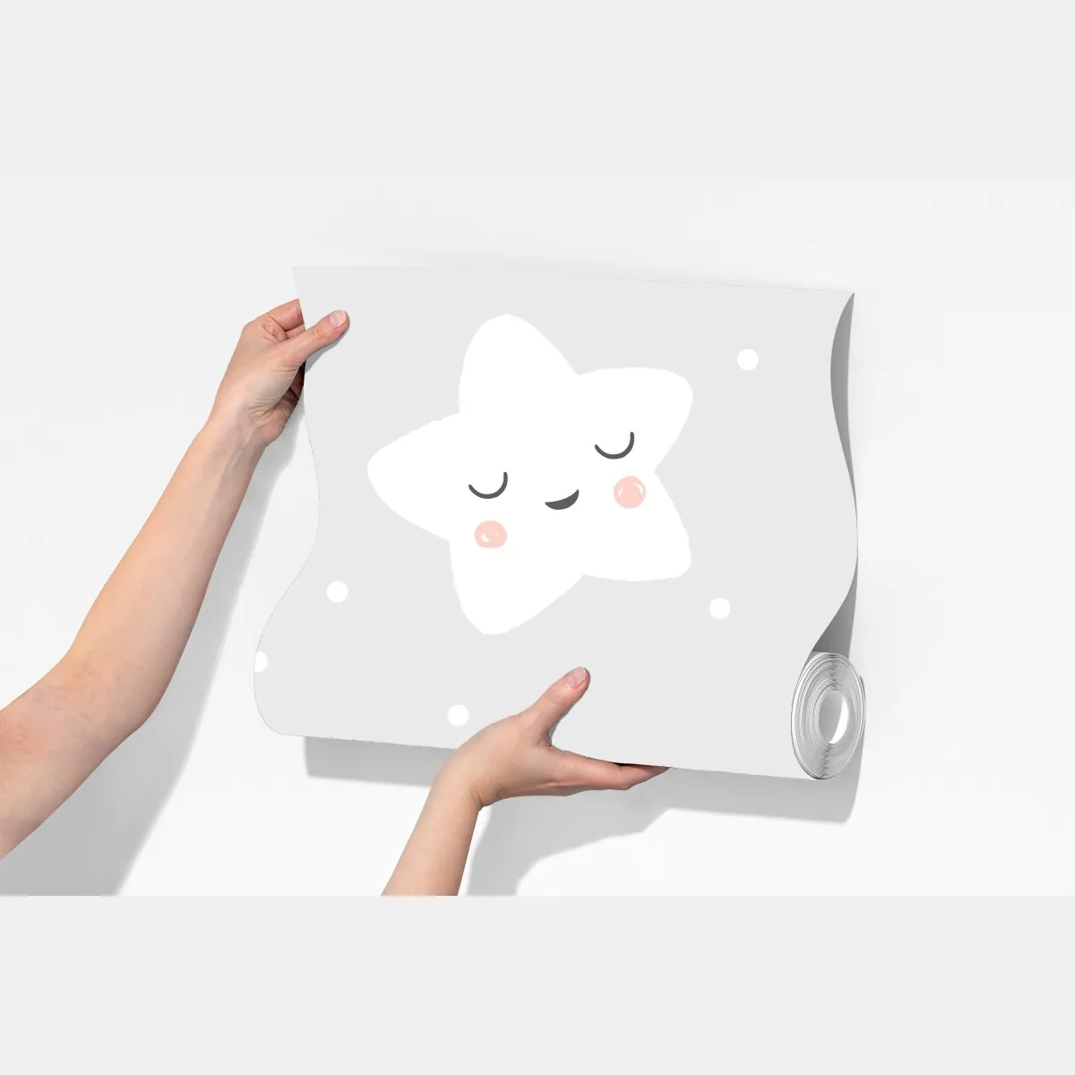 Fototapeta urocze uśmiechnięte gwiazdki do pokoju dziecięcego – Wallissimo® Fototapeta urocze uśmiechnięte gwiazdki do pokoju dziecięcego – Wallissimo®