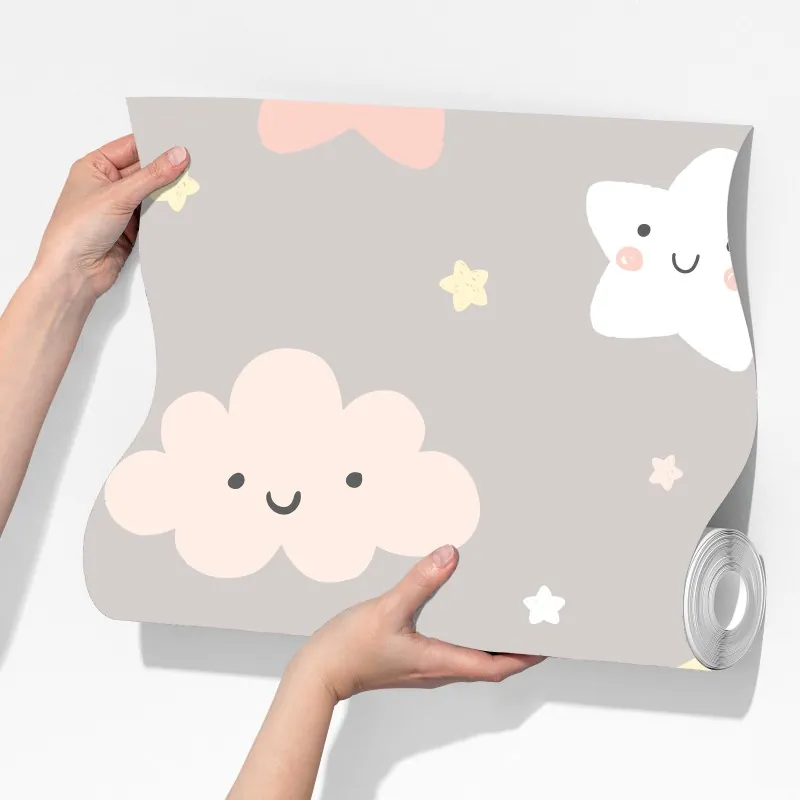 Fototapeta senny księżyc i gwiazdki wzór do pokoju dziecięcego – Wallissimo® Fototapeta senny księżyc i gwiazdki wzór do pokoju dziecięcego – Wallissimo®