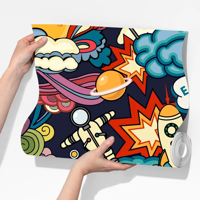 Fototapeta kolorowy kosmiczny kolaż – Wallissimo® Fototapeta kolorowy kosmiczny kolaż – Wallissimo®