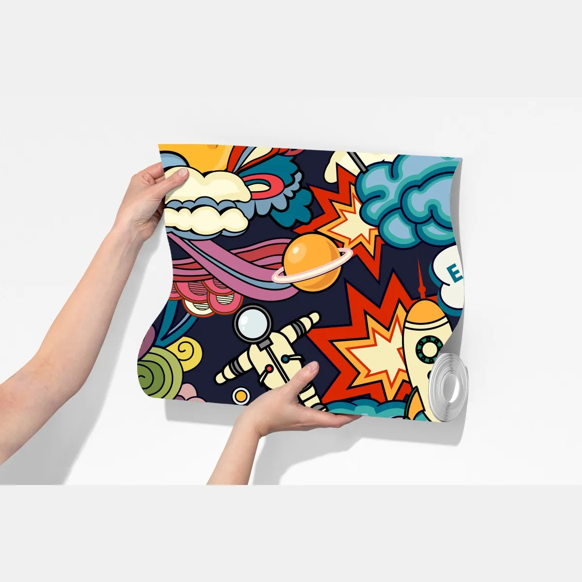 Fototapeta kolorowy kosmiczny kolaż – Wallissimo® Fototapeta kolorowy kosmiczny kolaż – Wallissimo®