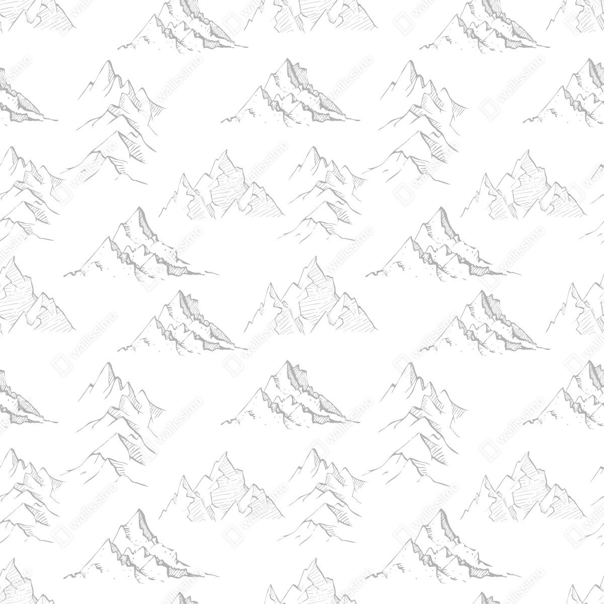 Fototapeta ręcznie rysowany wzór górski – Wallissimo® Fototapeta ręcznie rysowany wzór górski – Wallissimo®