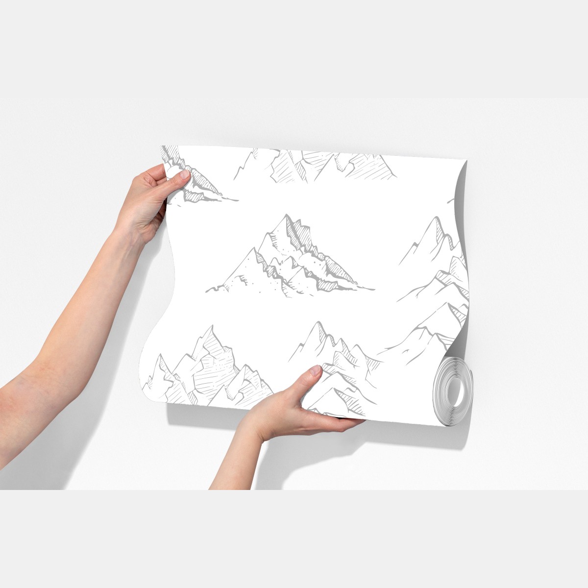 Fototapeta ręcznie rysowany wzór górski – Wallissimo® Fototapeta ręcznie rysowany wzór górski – Wallissimo®