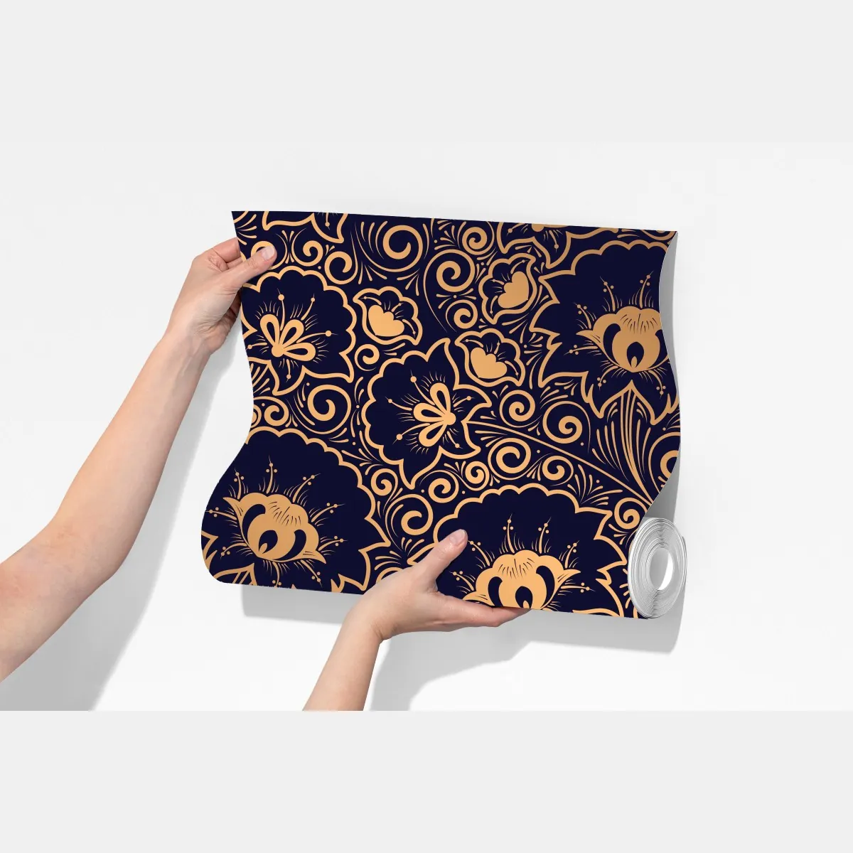 Fototapeta luksusowy złoty wzór kwiatowy na ciemnym tle – Wallissimo® Fototapeta luksusowy złoty wzór kwiatowy na ciemnym tle – Wallissimo®