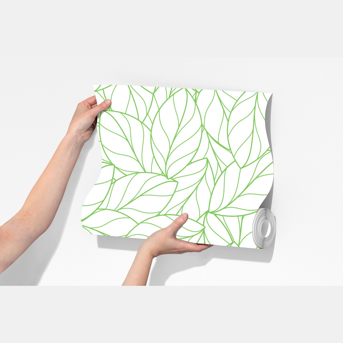 Fototapeta zielony wzór liści – Wallissimo® Fototapeta zielony wzór liści – Wallissimo®