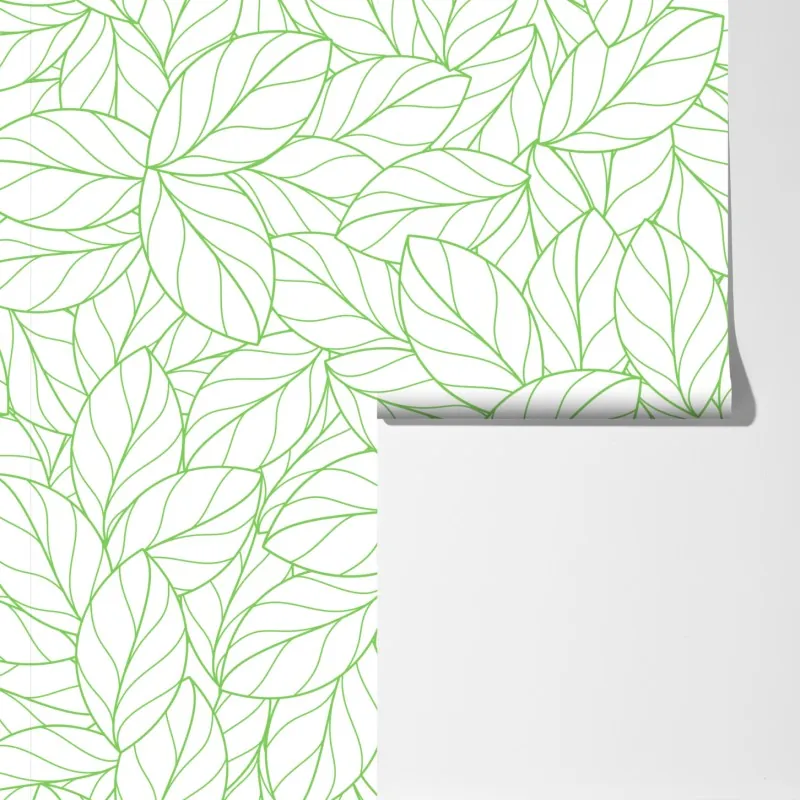 Fototapeta zielony wzór liści – Wallissimo® Fototapeta zielony wzór liści – Wallissimo®