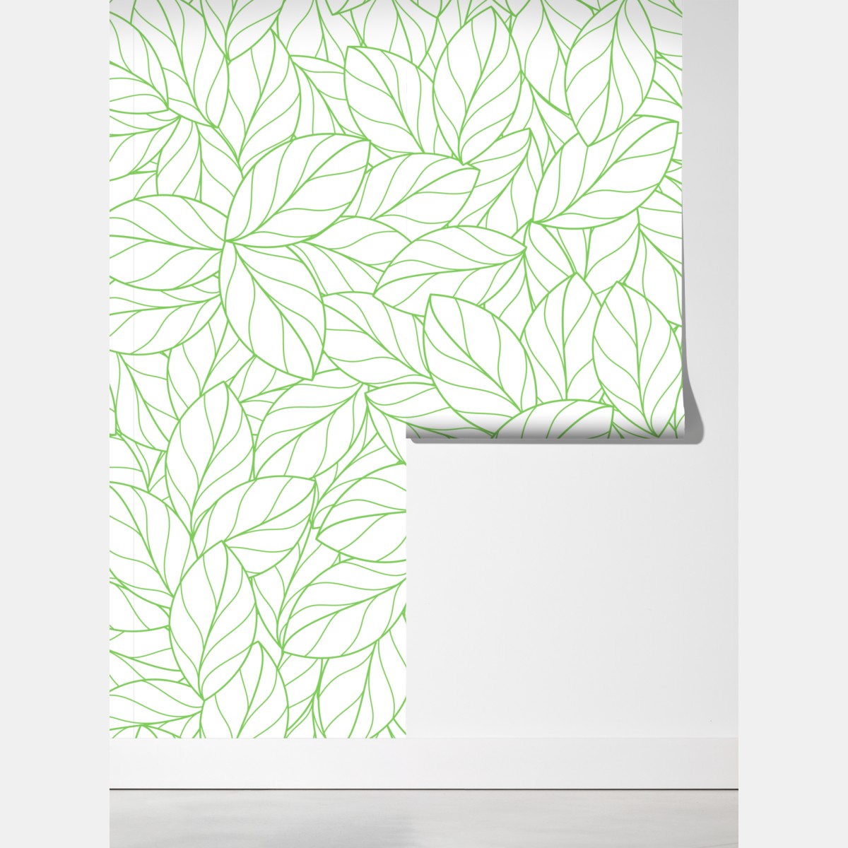 Fototapeta zielony wzór liści – Wallissimo® Fototapeta zielony wzór liści – Wallissimo®