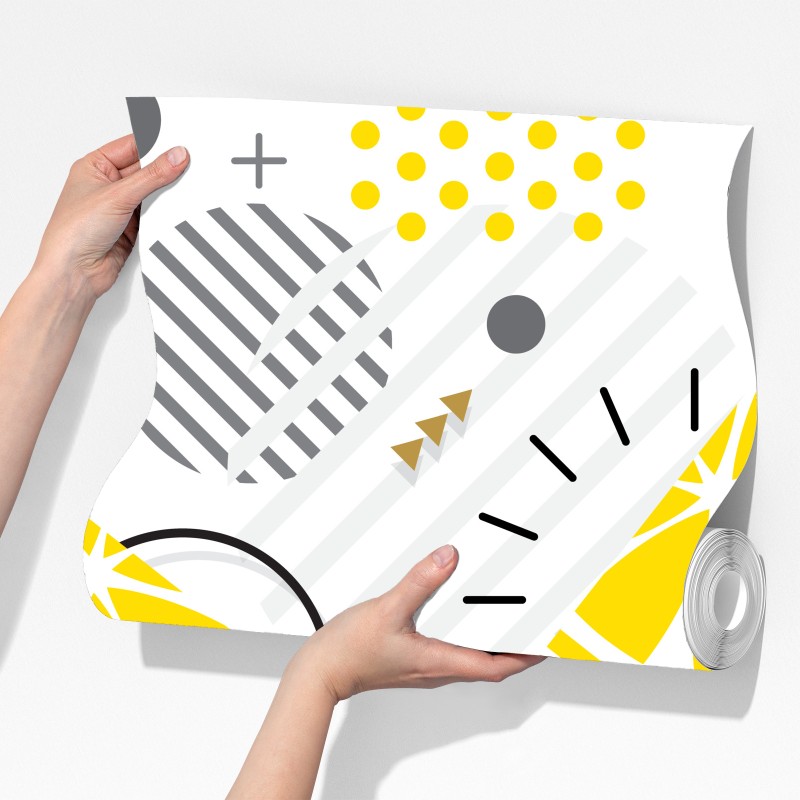 Fototapeta żywy cytrusowy wzór geometryczny – Wallissimo® Fototapeta żywy cytrusowy wzór geometryczny – Wallissimo®