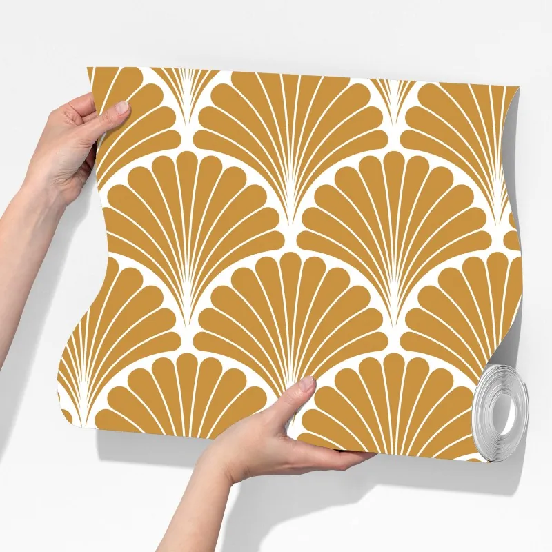 Fototapeta złoty wzór wachlarza w stylu art deco – Wallissimo® Fototapeta złoty wzór wachlarza w stylu art deco – Wallissimo®