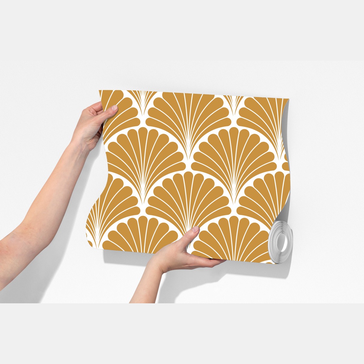 Fototapeta złoty wzór wachlarza w stylu art deco – Wallissimo® Fototapeta złoty wzór wachlarza w stylu art deco – Wallissimo®