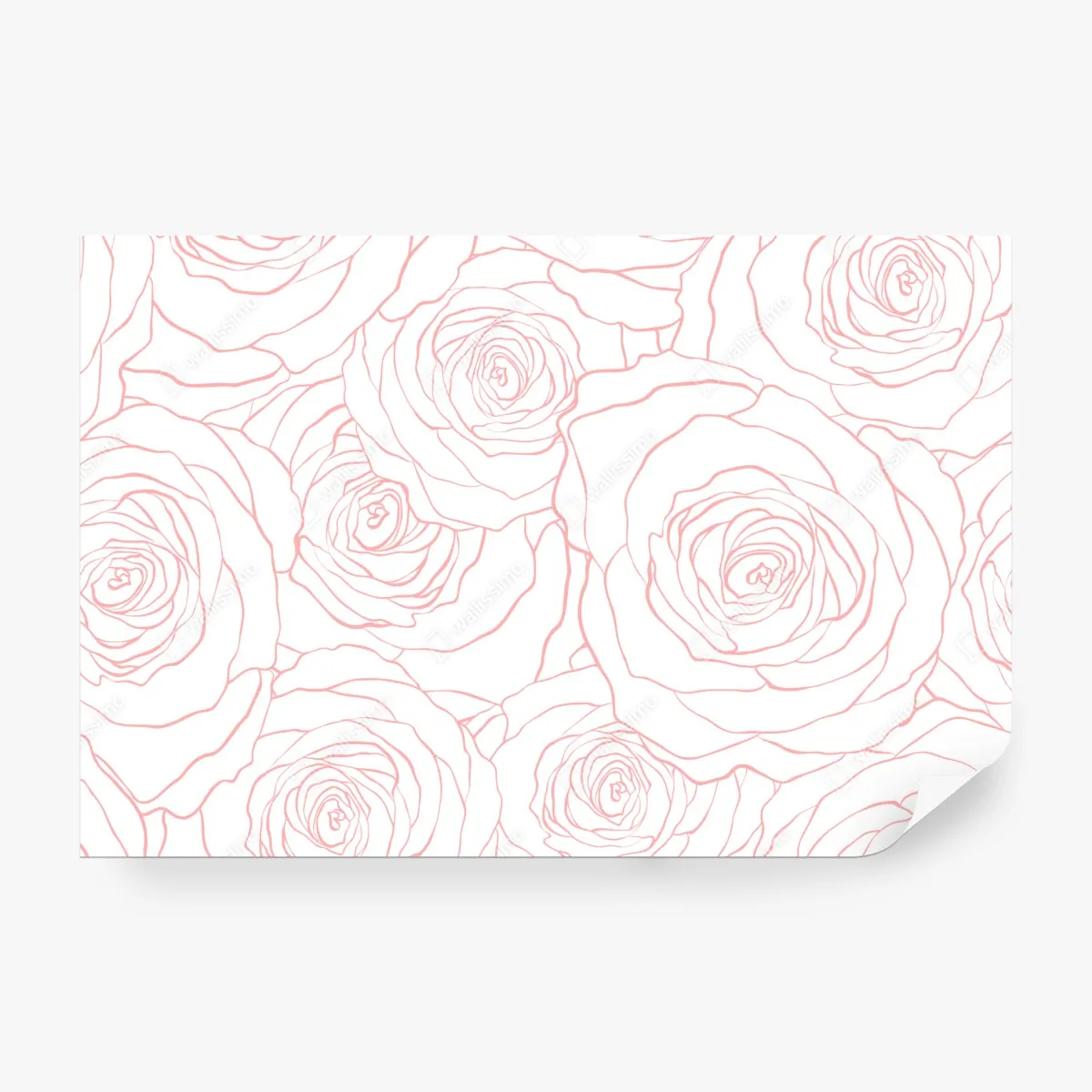 Fototapeta delikatny wzór różowych róż – Wallissimo® Fototapeta delikatny wzór różowych róż – Wallissimo®