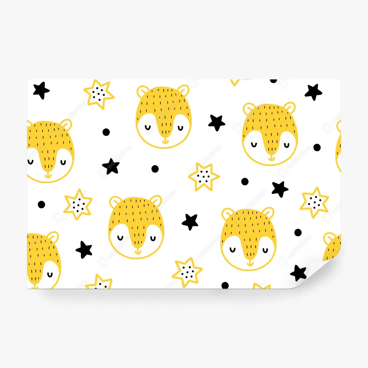 Fototapeta słodkie żółte buźki zwierząt we wzorze do pokoju dziecięcego – Wallissimo® Fototapeta słodkie żółte buźki zwierząt we wzorze do pokoju dziecięcego – Wallissimo®