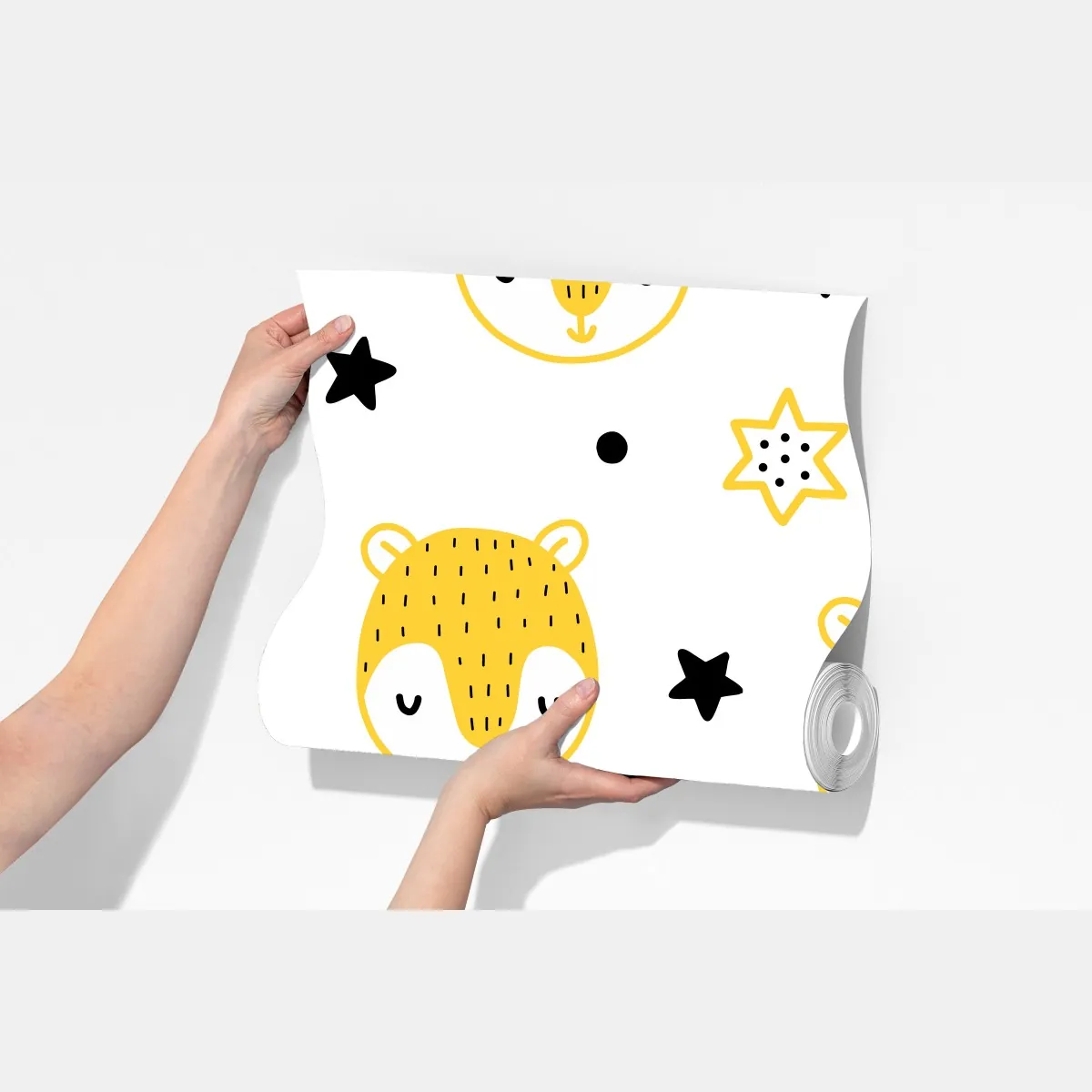 Fototapeta słodkie żółte buźki zwierząt we wzorze do pokoju dziecięcego – Wallissimo® Fototapeta słodkie żółte buźki zwierząt we wzorze do pokoju dziecięcego – Wallissimo®