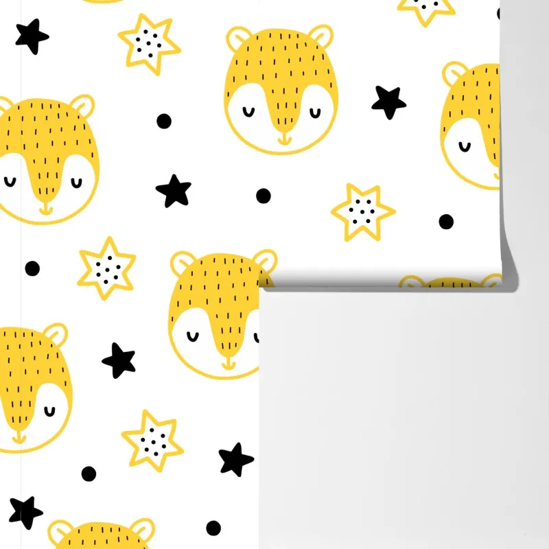 Fototapeta słodkie żółte buźki zwierząt we wzorze do pokoju dziecięcego – Wallissimo® Fototapeta słodkie żółte buźki zwierząt we wzorze do pokoju dziecięcego – Wallissimo®