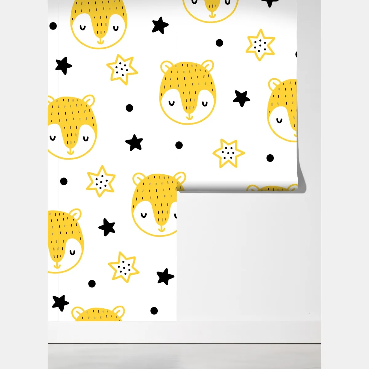 Fototapeta słodkie żółte buźki zwierząt we wzorze do pokoju dziecięcego – Wallissimo® Fototapeta słodkie żółte buźki zwierząt we wzorze do pokoju dziecięcego – Wallissimo®
