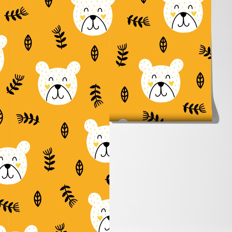 Fototapeta uroczy wzór z misiem do pokoju dziecięcego – Wallissimo® Fototapeta uroczy wzór z misiem do pokoju dziecięcego – Wallissimo®