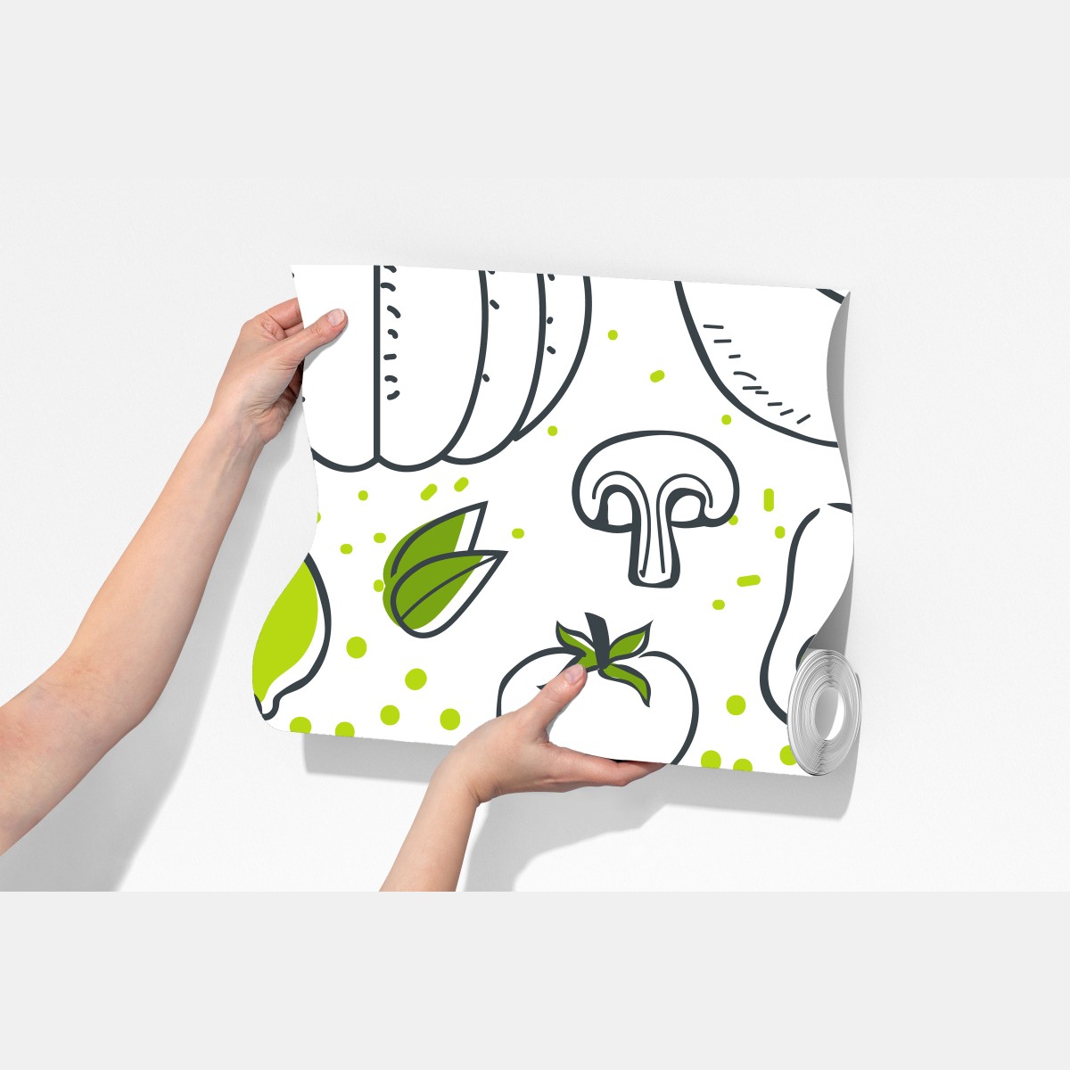 Fototapeta wzór z zielonymi warzywami – Wallissimo® Fototapeta wzór z zielonymi warzywami – Wallissimo®