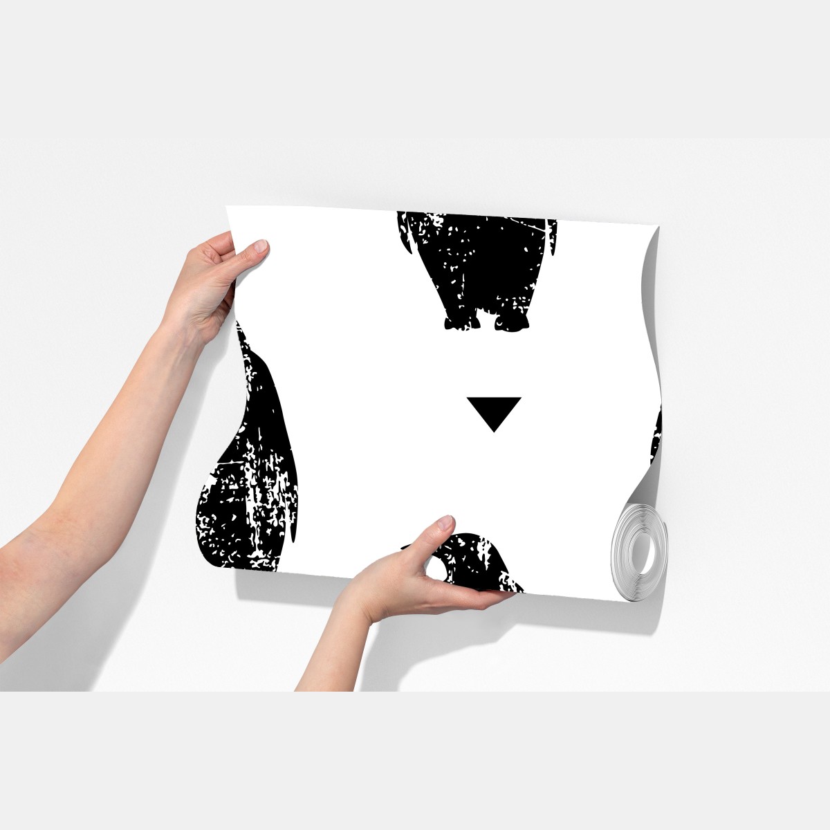 Fototapeta czarny wzór sylwetek pingwinów – Wallissimo® Fototapeta czarny wzór sylwetek pingwinów – Wallissimo®